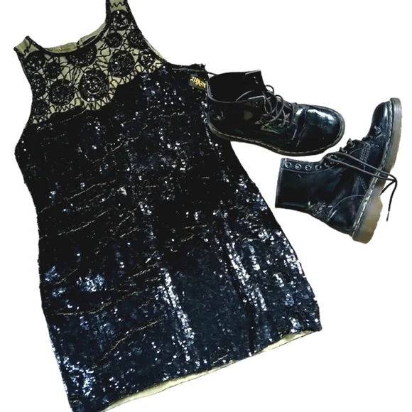 Vintage 80's Liu.jo Dress Art Wear Embellished Sequins Regency Gothic Wedding - Picture 2 of 15